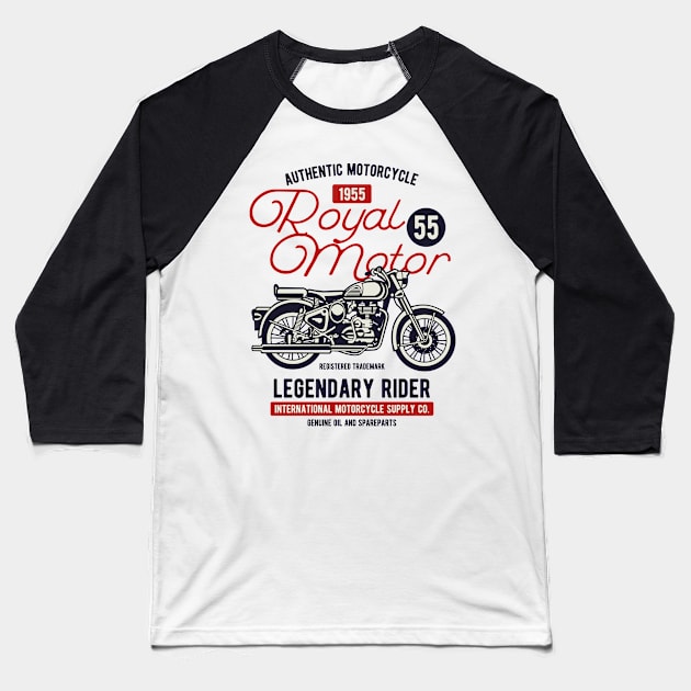 Royal Motor Baseball T-Shirt by PaunLiviu